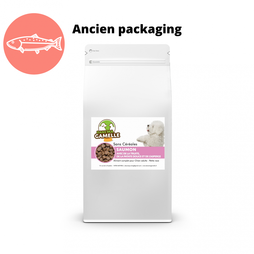 Croquettes sans céréales au SAUMON - Chiens petites races (1)