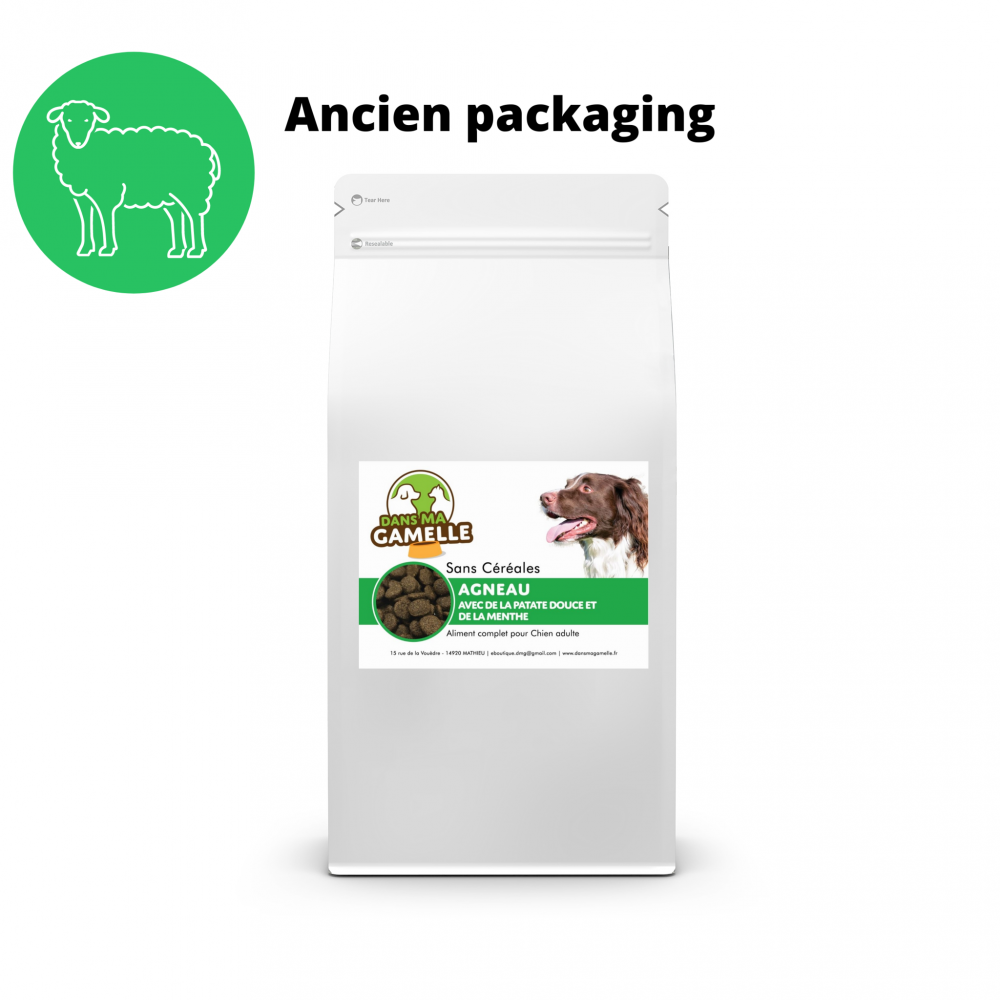 Croquettes sans céréales à l'AGNEAU - Chiens moyennes (1)